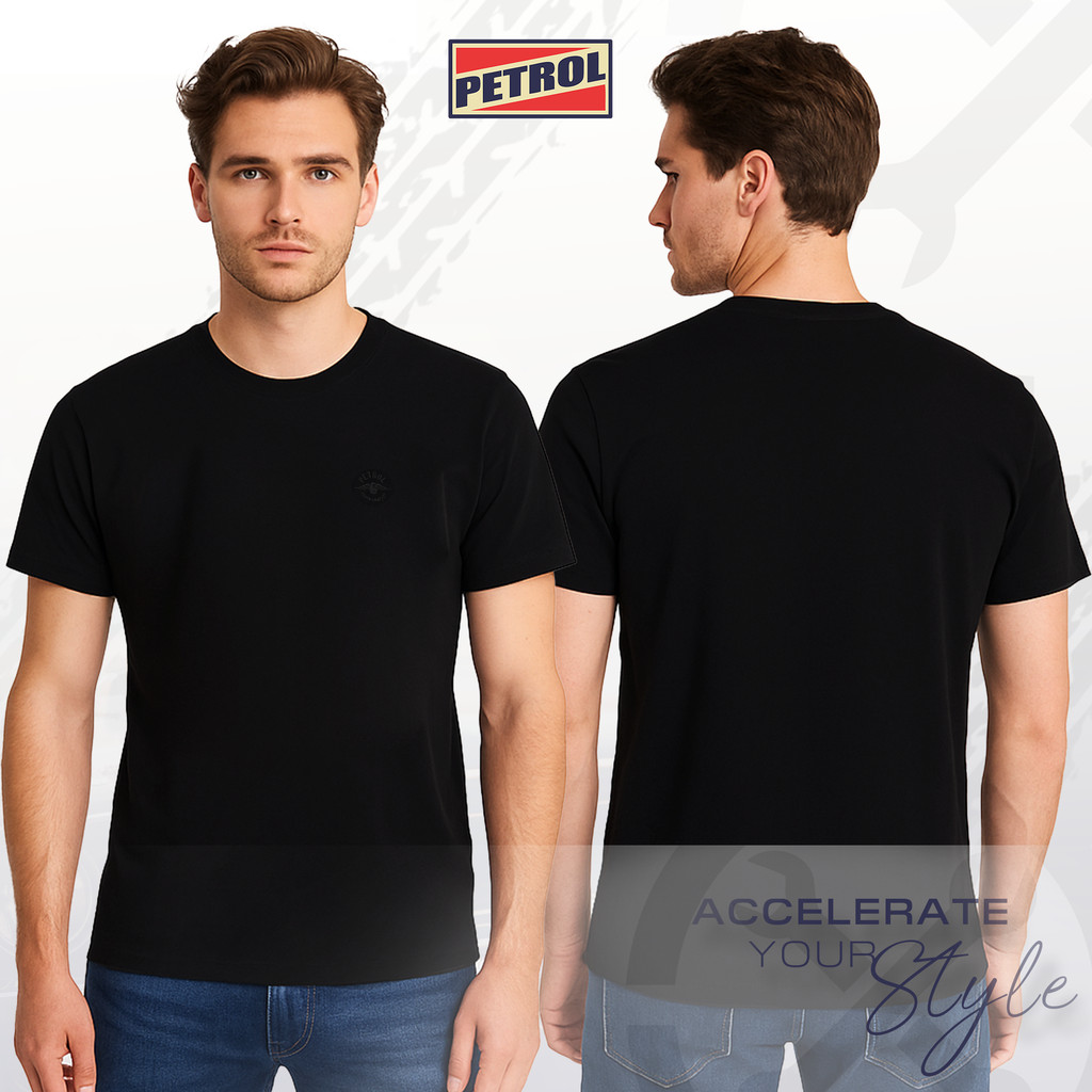 Petrol Men's Basic Tees Slim Fitting 193052-U (Black) | Shopee Philippines