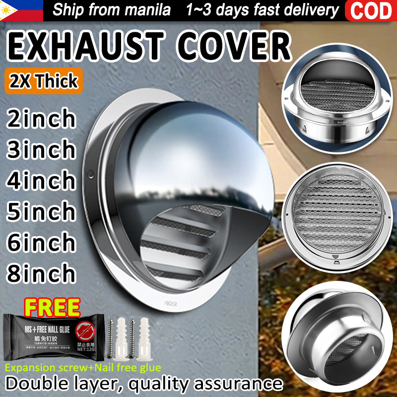 304 Stainless Steel Wall Outlet Air Vent Ducting Ventilation Exhaust ...