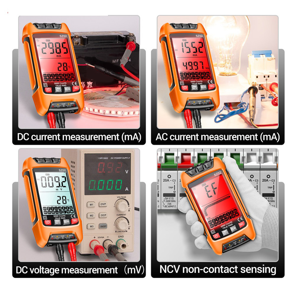SZ02 Smart Digital Multimeter 6000 Counting RMS Automatic Capacitance ...