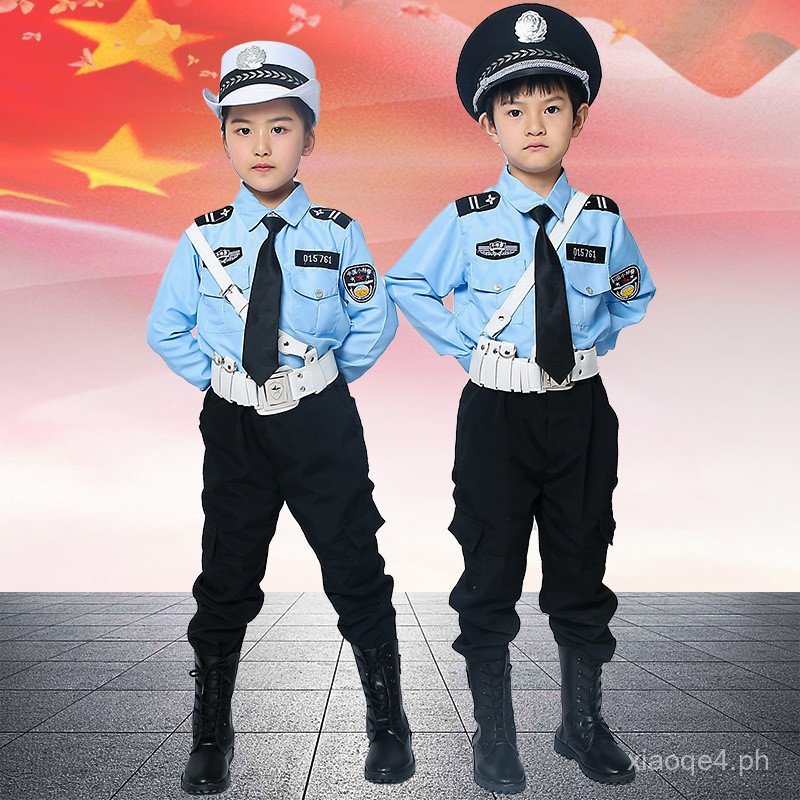 New Children's Little Police Performance Costume Set for Boys, Traffic — free download
