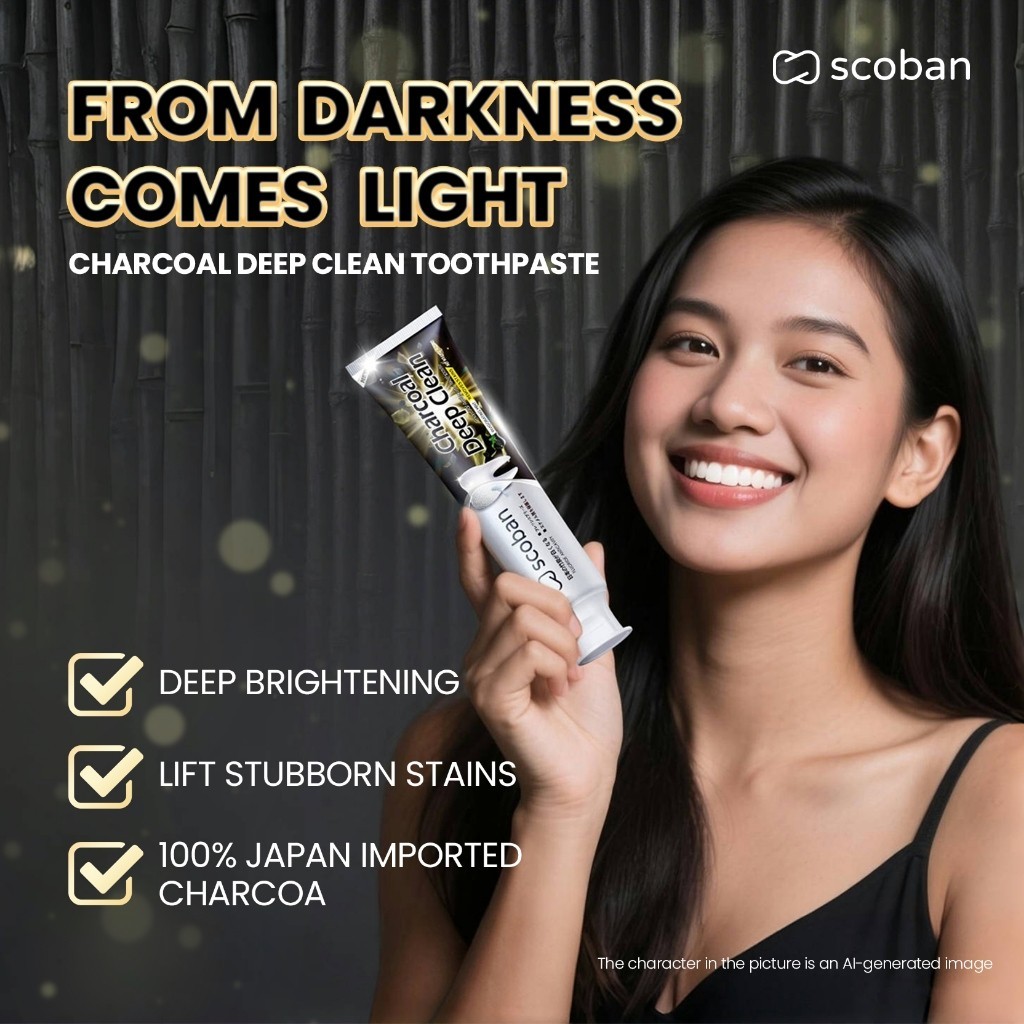 Scoban Charcoal Toothpaste 100% toothpaste | Shopee Philippines