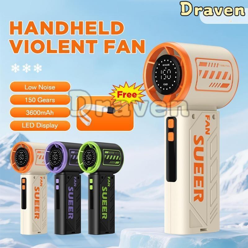 Dreepor New High-Speed Handheld Ice Compress Fan Mech Digital Display ...