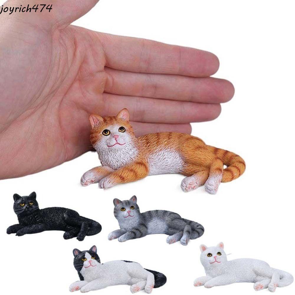 JOYRICH Cat Ornament, Miniature Simulation Cat Pet Model, Adorable ...