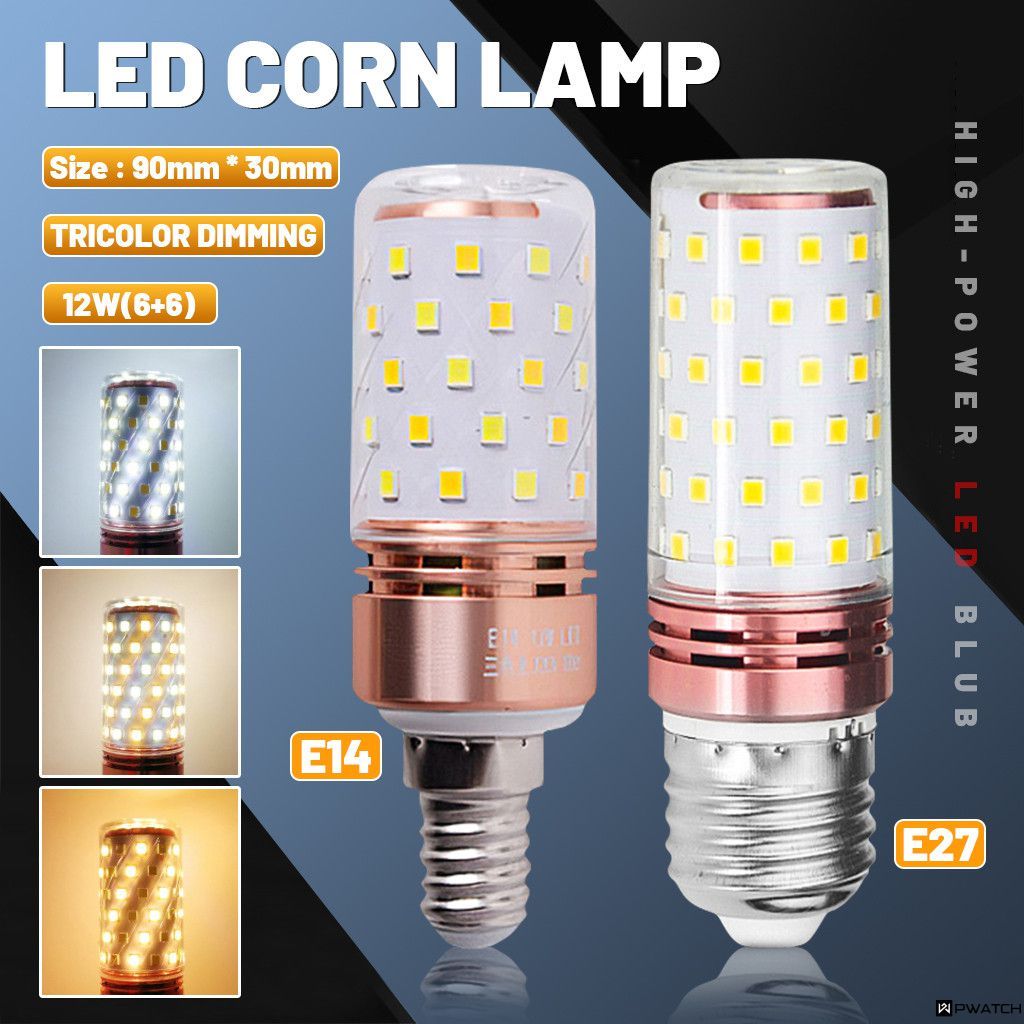 Tri Color Changing Led Corn Bulb 20w E27 Base Home Office Decoration ...