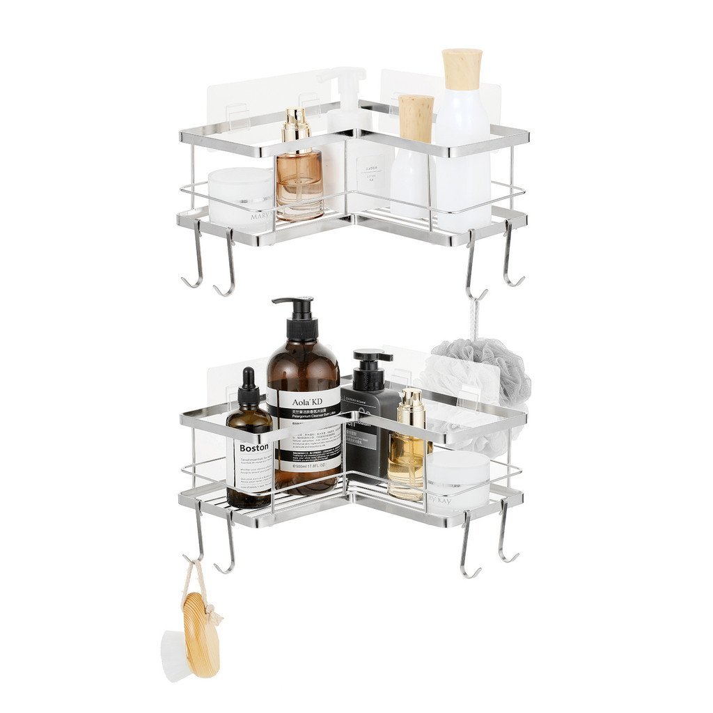 Three-Legged Storage Rack Bathroom Corner Wall-Mounted No-Drill Kitchen ...