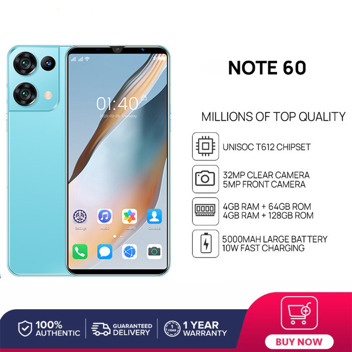 Note 60 16GB+512GB 5, 5-inch new original HD smartphone | Shopee ...