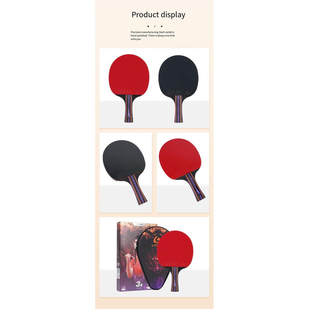 LOKI RXTON R3 3-Star Table Tennis Racket with super adhesive surface ...