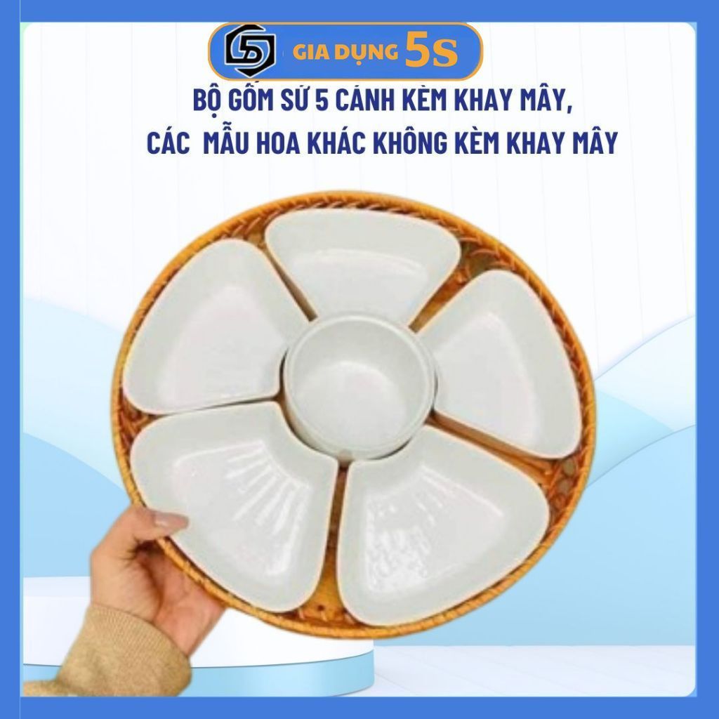 5-petal apricot flower dinnerware set with beautiful thick first-class ...