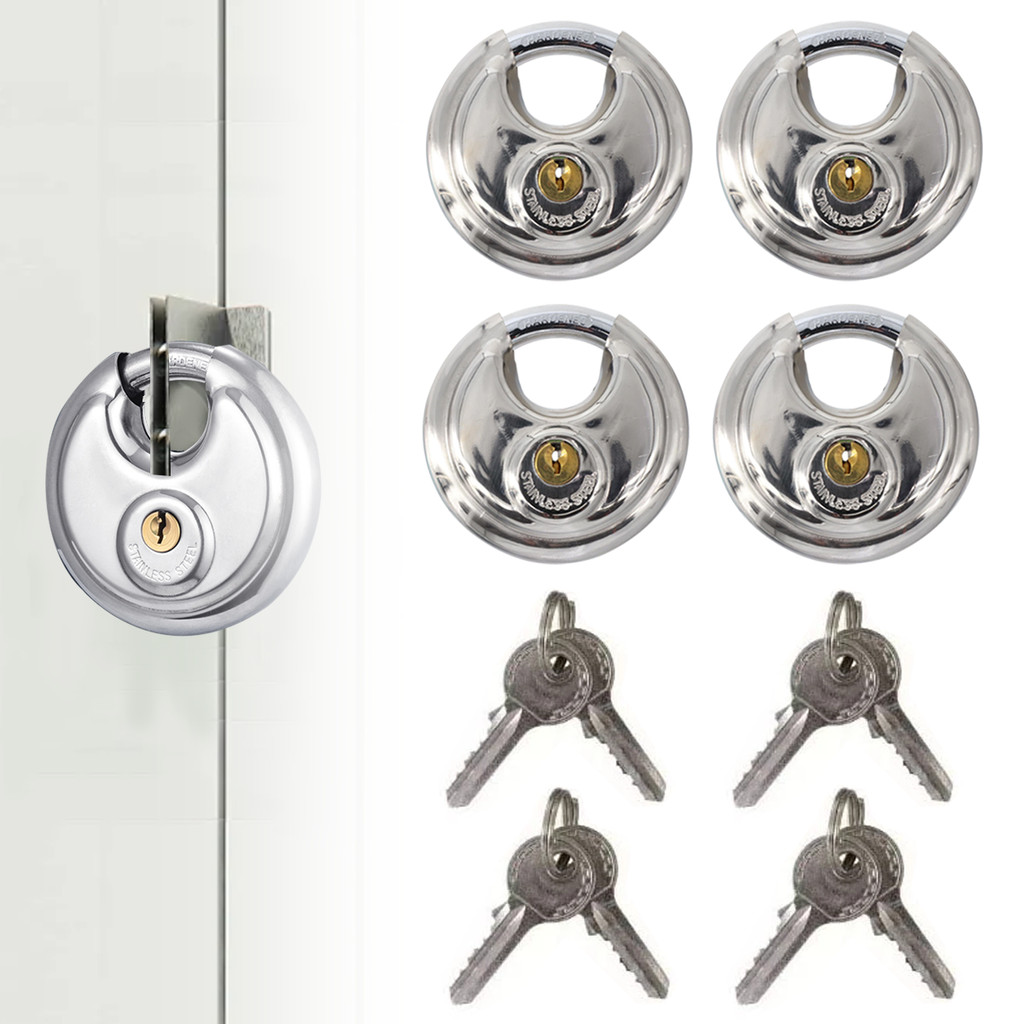 DAOSEC 80mm Super Heavy Duty Security Padlock - Stainless Steel Padlock