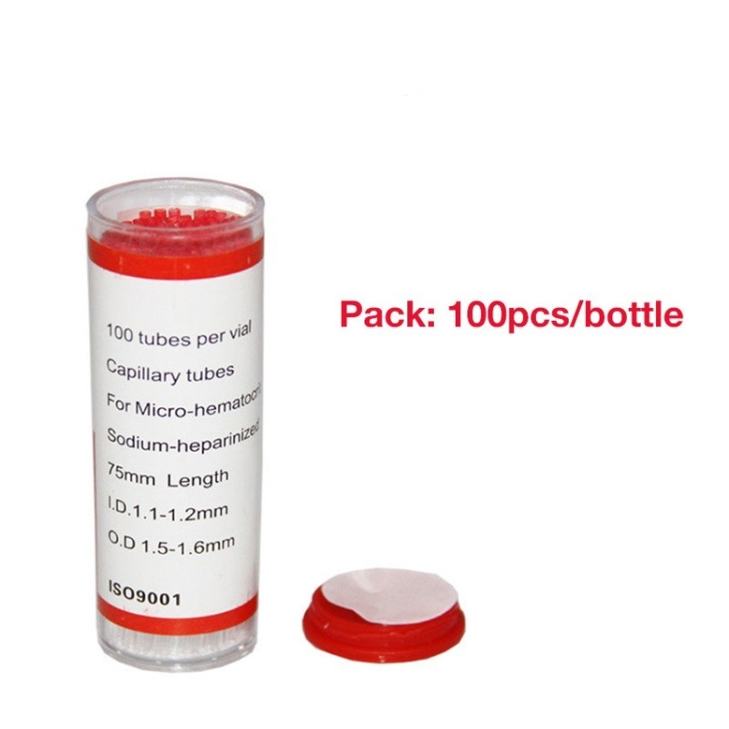 1 cylinder Micro Hematocrit Tubes Red Sodium-heparinized Non ...