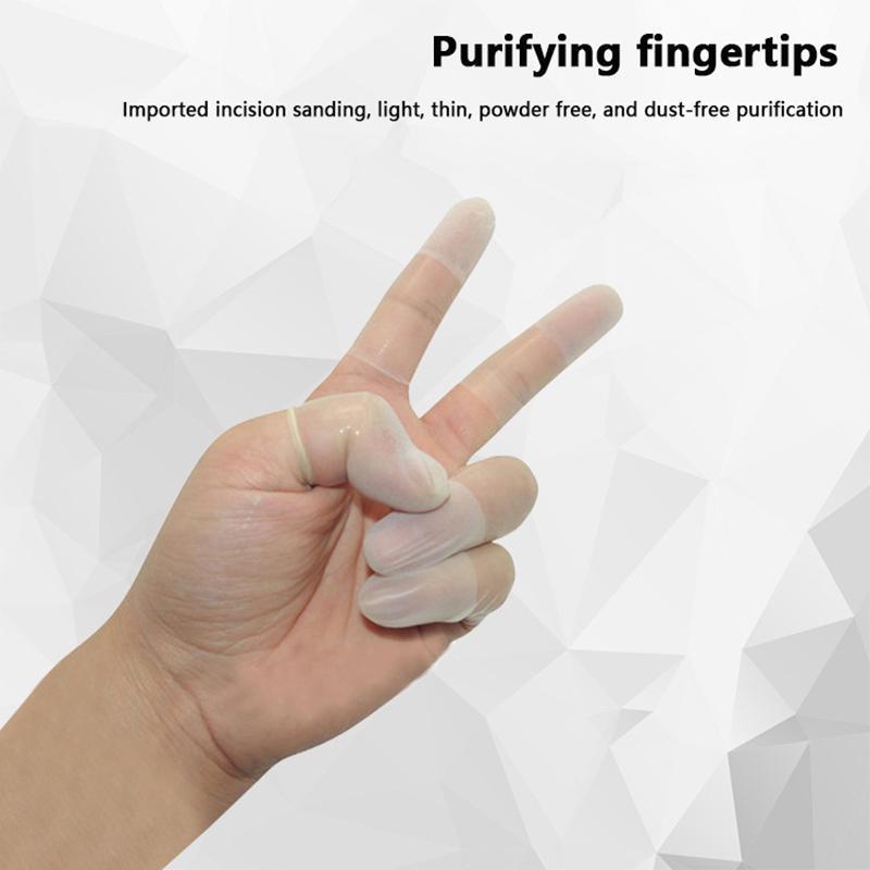 HBPH 100 PCS Rubber Non-slip Anti-static Finger Cots Disposable Latex ...