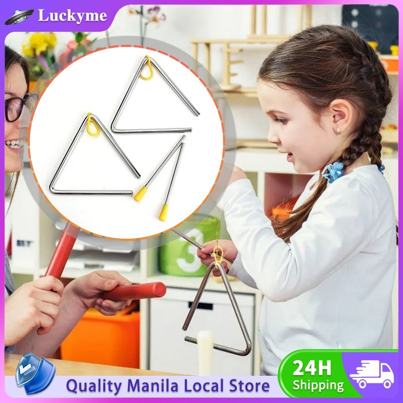 4/6/7inch Metal Triangle Bell Percussion Instrument With Strike Stick ...