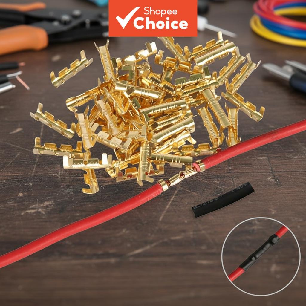 50/100pcs 453 U-type terminal tab cold press inserts connectors, 0.3-1 ...