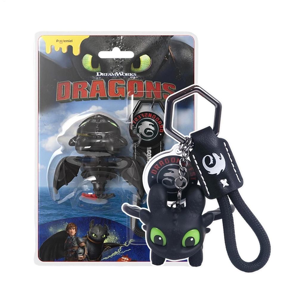 Toothless Illuminated Keychain Anime Keychain Wallet Ornament with ...