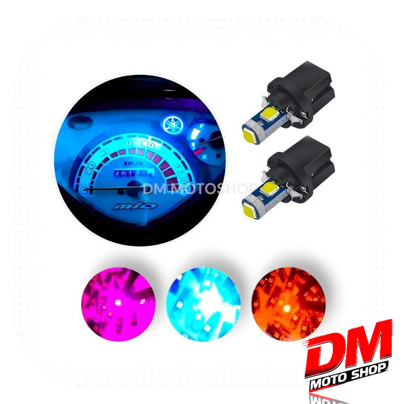 Lote De 40 Bombillas LED T5 Azules Para Panel De Instrumentos – 12V, 1SMD, Tipo 73/74, Luz Azul