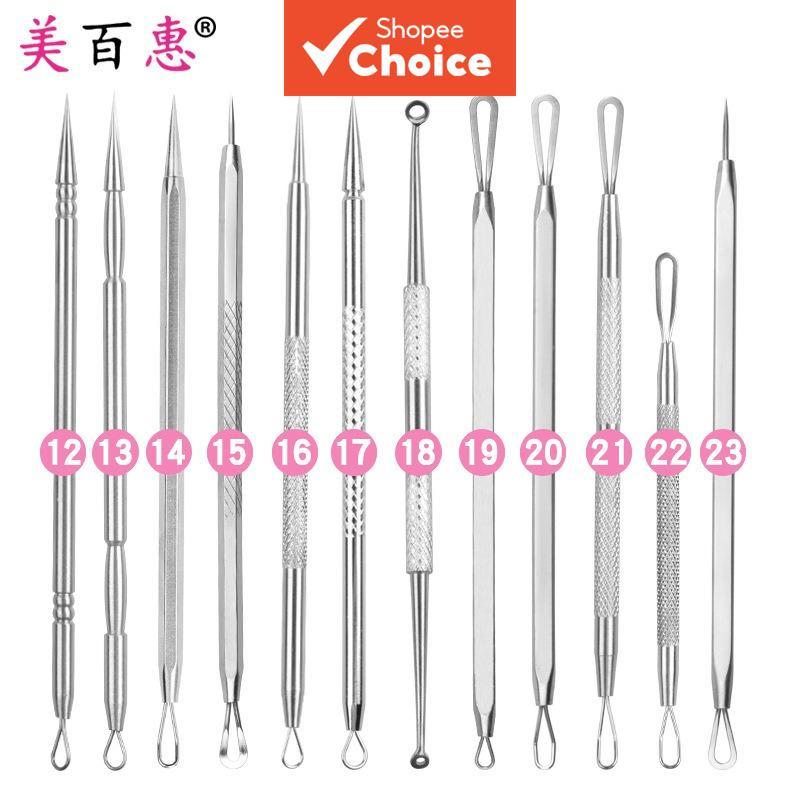 Stainless steel acne needle tool cell clamp tweezers squeeze acne ...