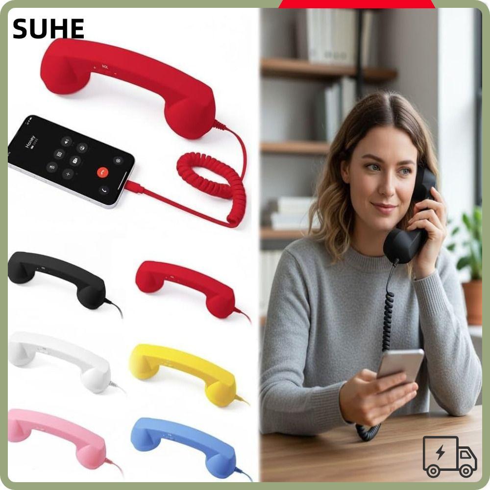 HI-SUHE Phone Handset, Type-C Telephone Style Landline Handle Receiver ...