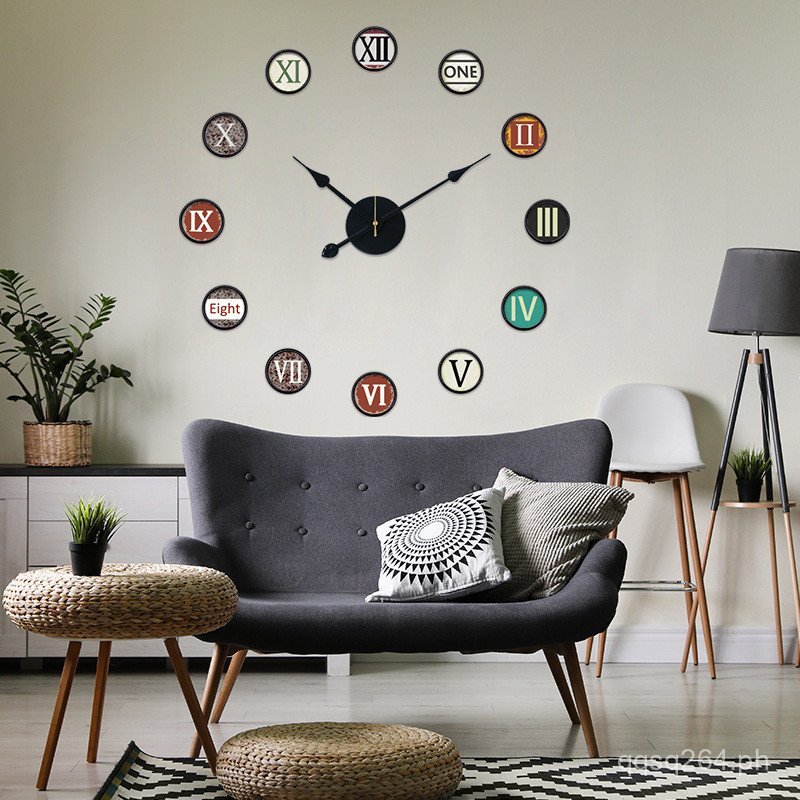 European Roman alphabet diy Vintage Home Colorful Wall Stickers ...
