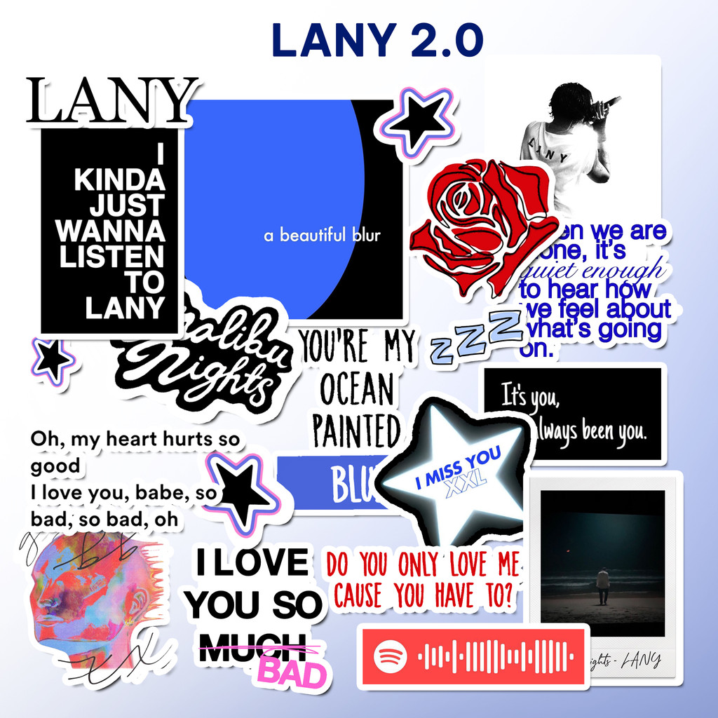 HP 20pcs LANY 2.0 Artist Sticker Pack | Waterproof Anti-Fade Stickers ...
