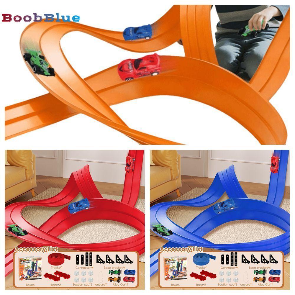 BOOBBLUE Flexible Race Track Toy, DIY with Suction Cups Racing Track ...
