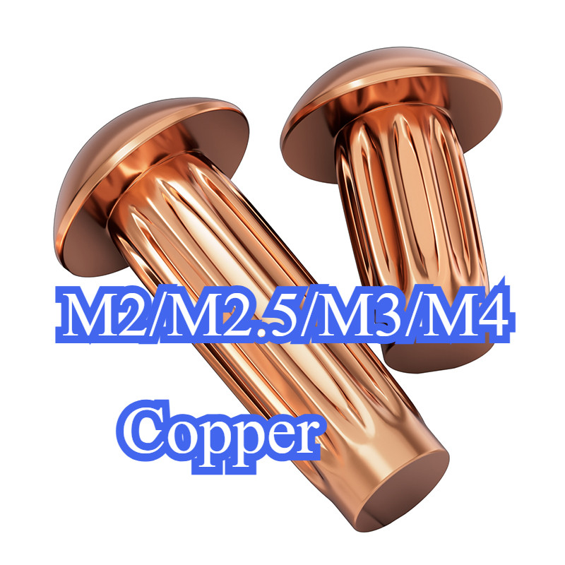Copper GB827 Copper Sign Rivet Knurled Rivet Semicircular Flat Head ...