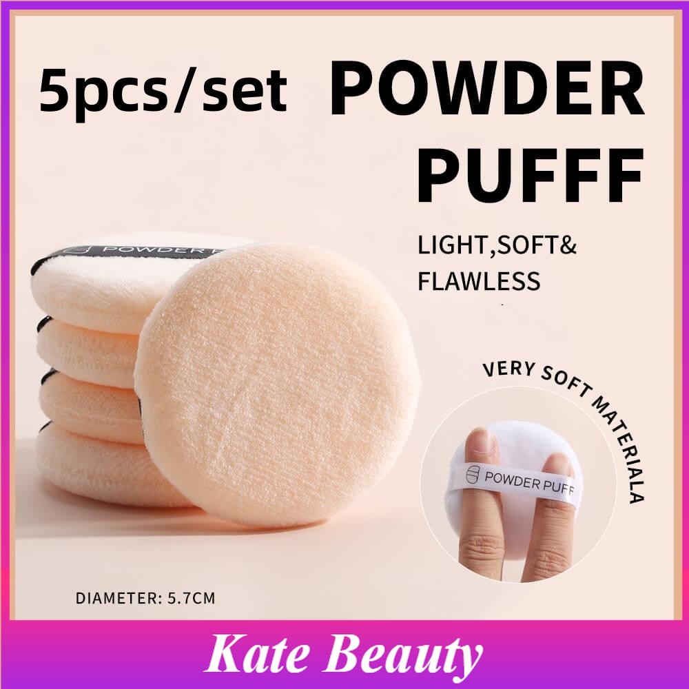 5PCS Facial Beauty Sponge Powder Puff Pads Face Foundation Makeup Loose ...
