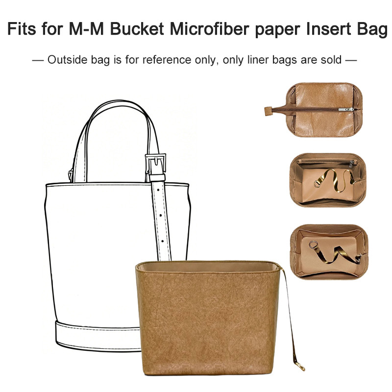 Compact Microfiber Paper Insert for M-M Bucket Bag Perfect Makeup Bag ...