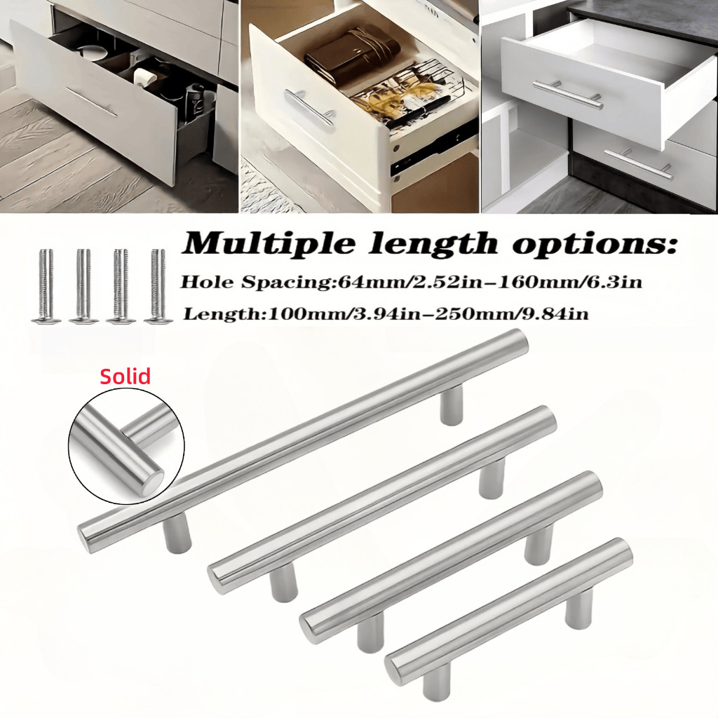Cabinet Drawer Handle Stainless Steel Solid 304 Pull T-Bar Handle ...