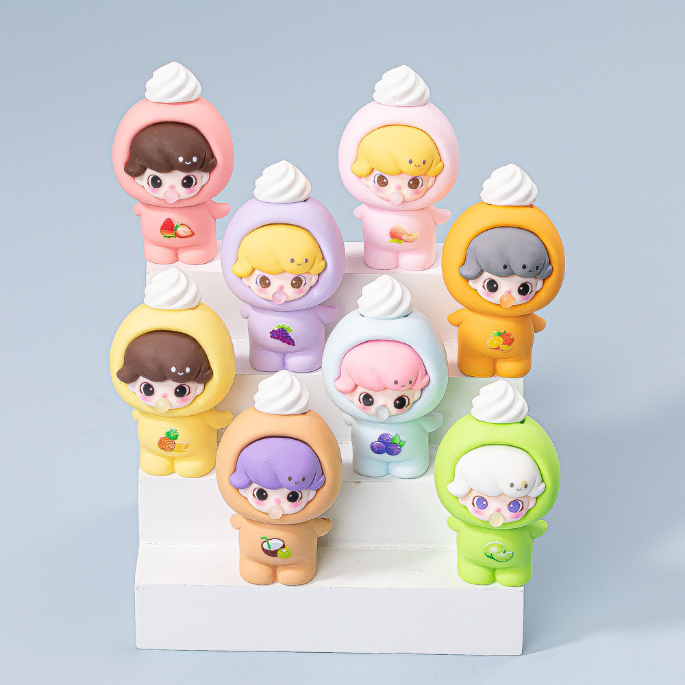 8PCS Matt Ice Cream Dimoo Fruit Printed Resin Charms for DIY(15-4 ...