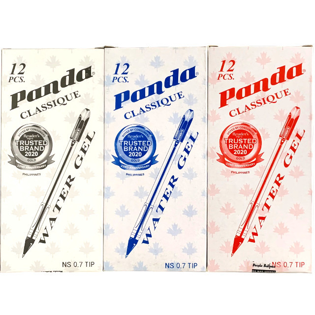 Panda Classique and Crystal Water Gel Ballpens sold per box | Shopee ...