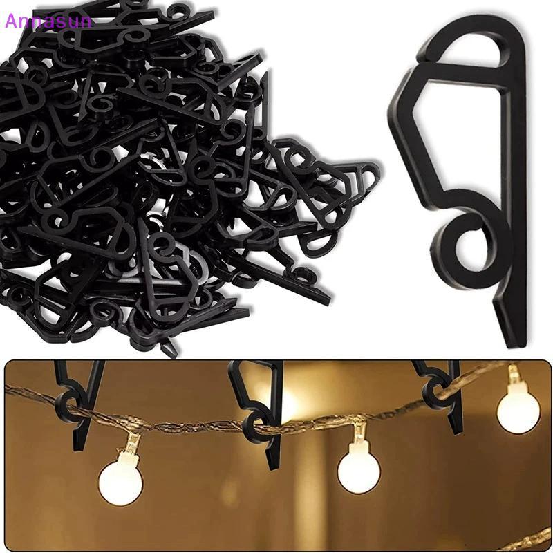 Annasun Outdoor Gutter Hooks Christmas Light Clip Hanging String Lights ...