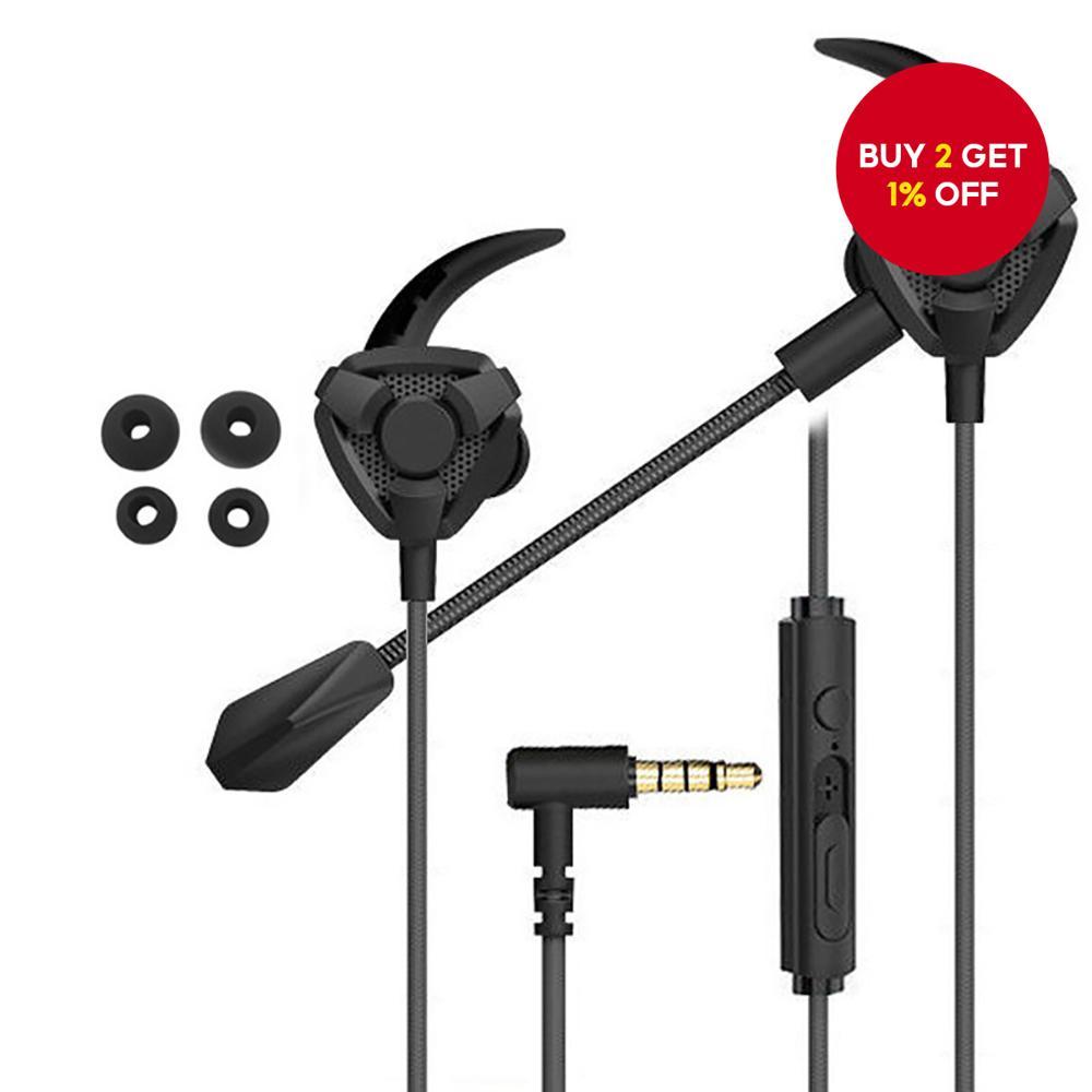 3.5mm Wired Gaming Earphones with Mic for CS Games, Noise-Cancelling In ...