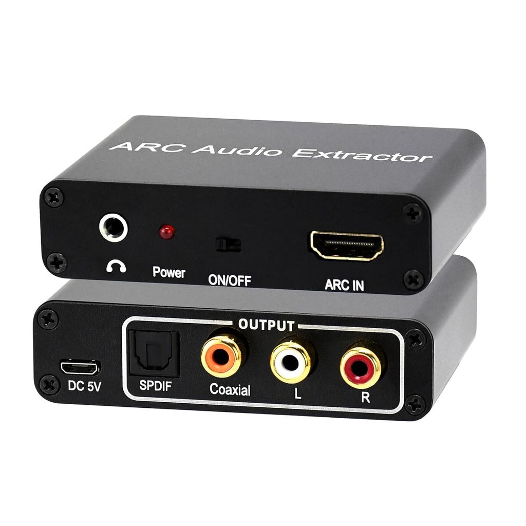 HDMI ARC to Optical Audio Adapter,ARC Audio Extractor HDMI to Coaxial ...