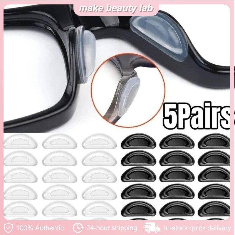Eyeglass Nose Pads Soft Silicone Spectacles Brace Support Anti-slip D ...
