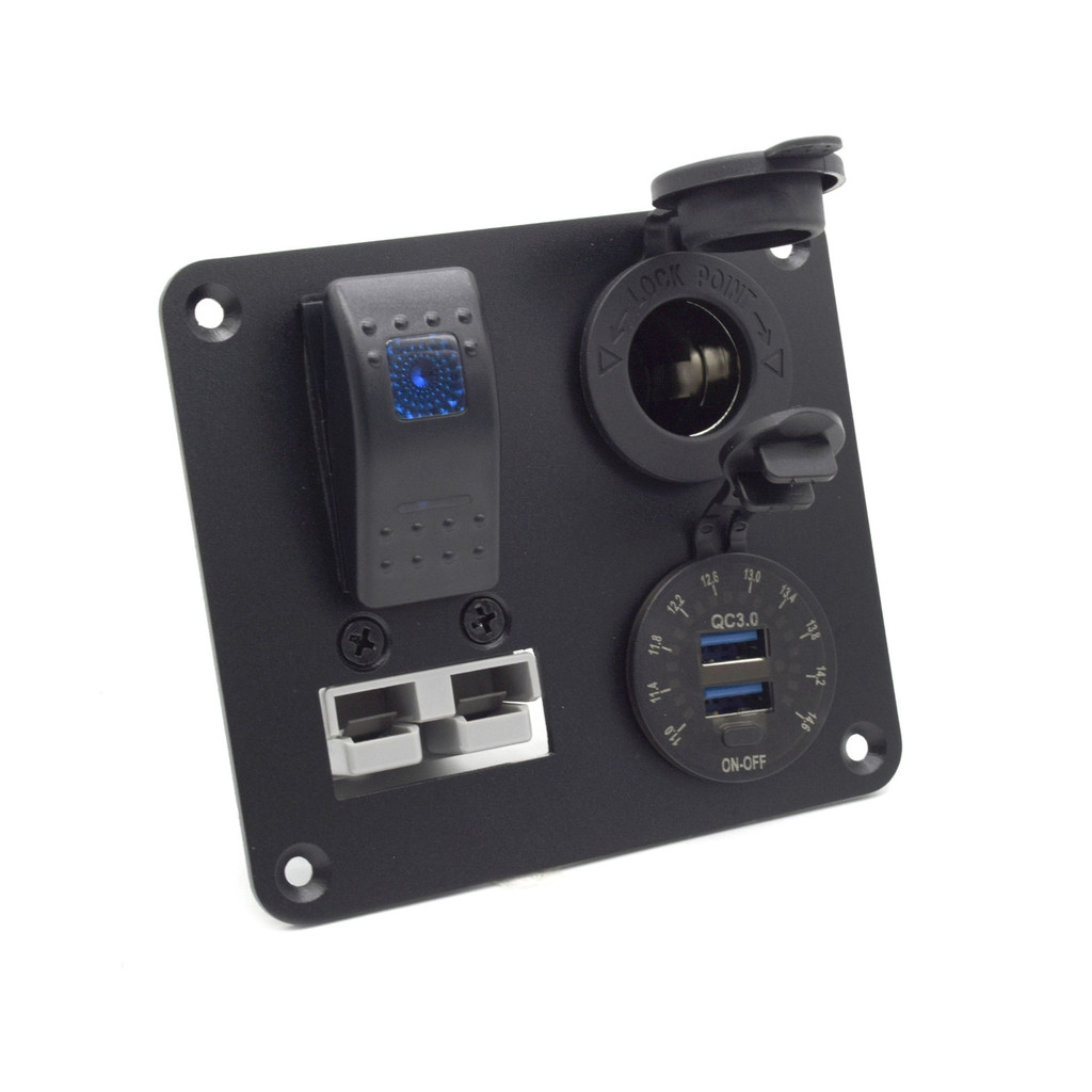 Modified Car12V Power Socket Color Screen Voltage Meter Boat-shaped ...