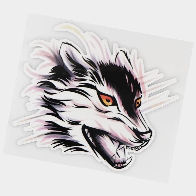 Ferocious Wolf Head Car Stickers Domineering Unique Modified Body Truck ...