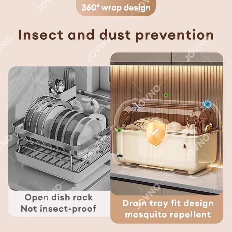 【UP-Grade】Kitchen Dish Rack Dust proof Insect-Proof Plate Organizer ...
