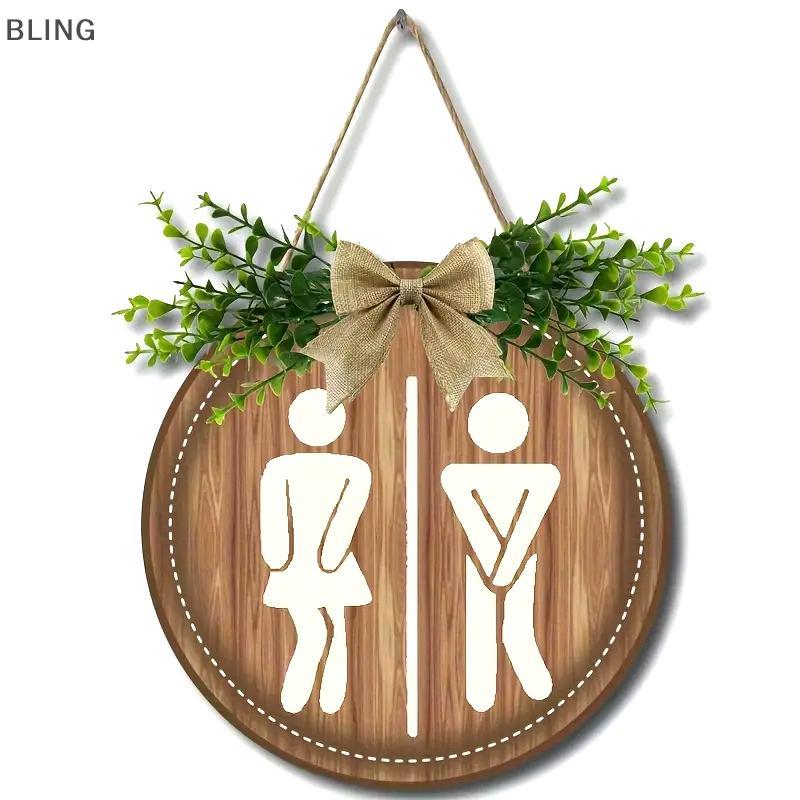 rustic-wreath-wooden-sign-wall-decor-round-board-signs-laundry-door
