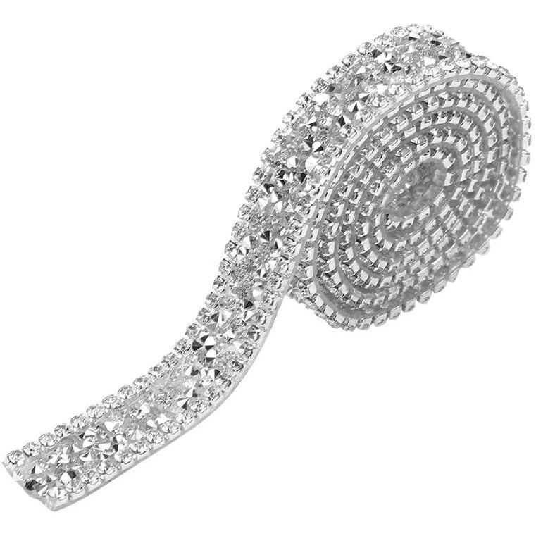 Acrylic Ribbon Roll Mesh 1yard 15mm Rhinestone Roll Sparkle Crystal ...