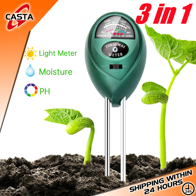3-in-1 Digital PH Acidity Meter Multifunctional Soil Tester Moisture ...