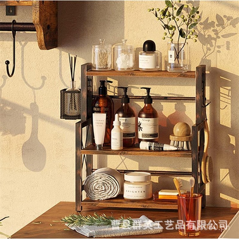 Wooden Knife and Fork Storage Rack, Spice Rack, Seasoning Bottle ...