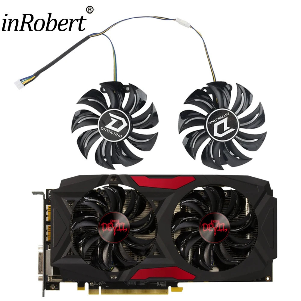 2pcs/lot Ga91b2u Gpu Cooling Fans Replacement For Powercolor Red Devil ...