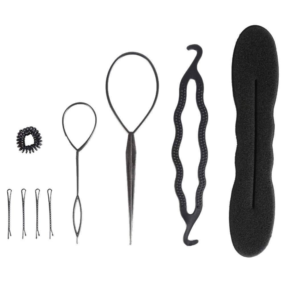 Hair Tail Tools Set, Diy Loop Modelling Tool Kit Hairdresser Set Magic ...