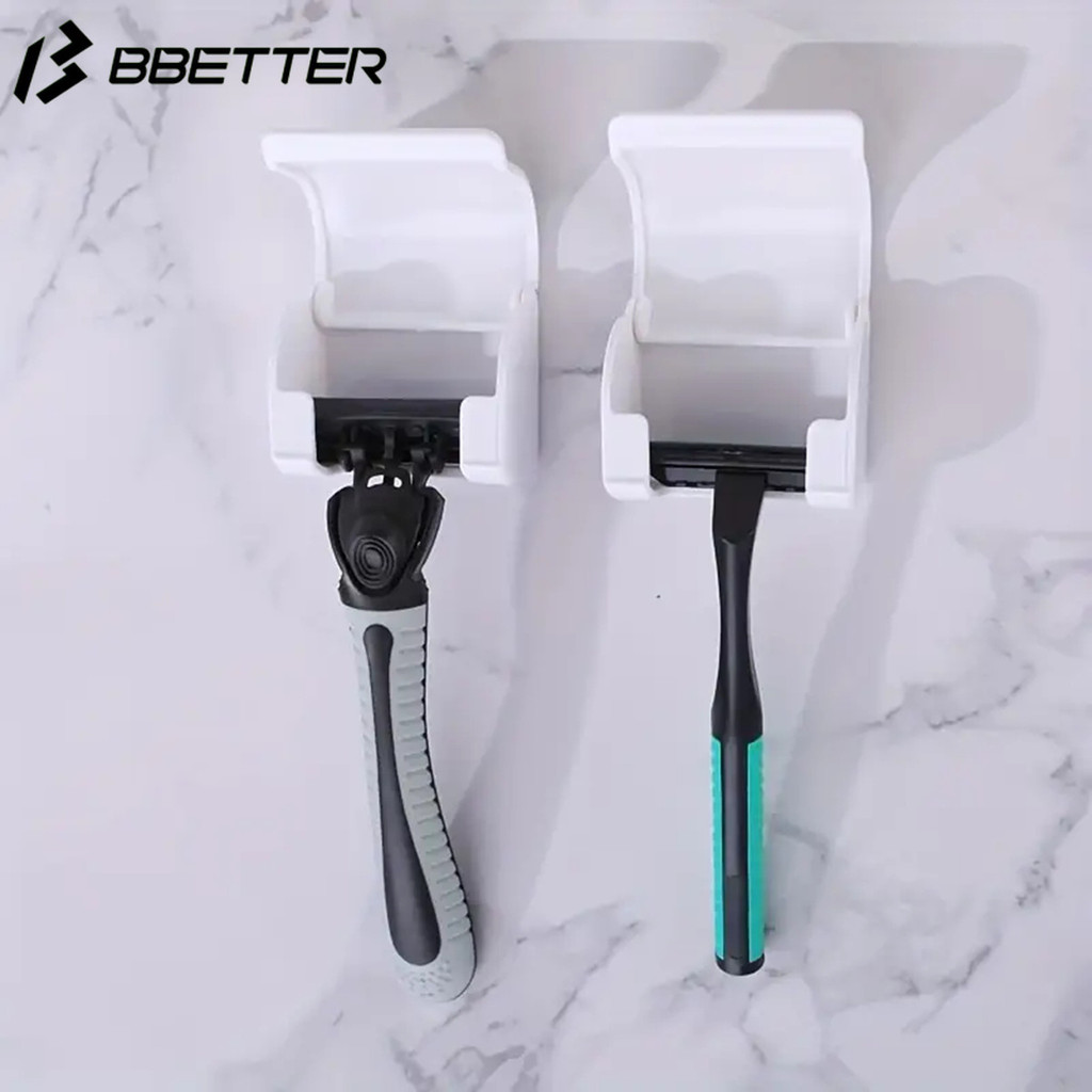 Razor Holder Shaver Hook Hanger Stand Self Adhesive Stainless Steel ...