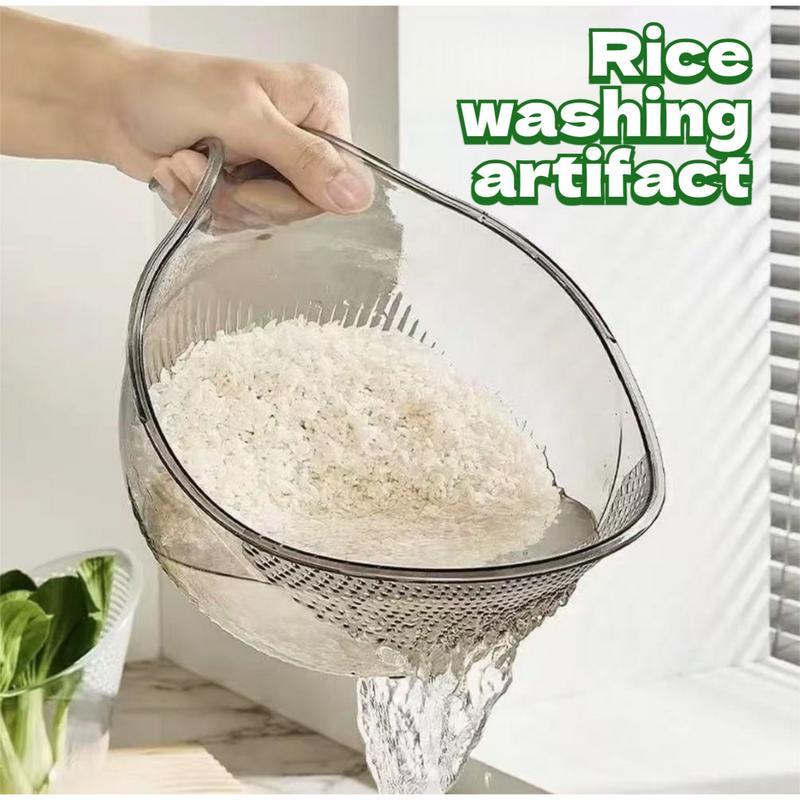 Rice Washing Bowl Plastic Colander Sieve Vegetable Drainer Basket ...