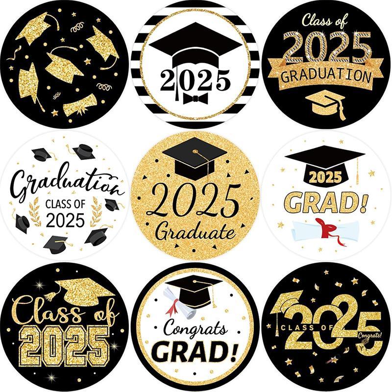 CMinYP Graduation Stickers Class Of 2025 500Pcs Grad Favor Label Class ...