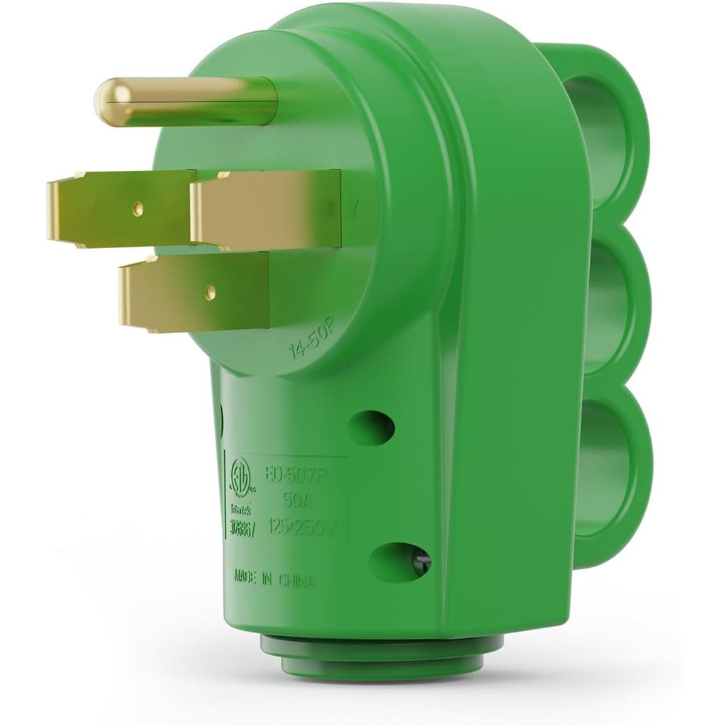 RVGUARD 50 Amp RV Replacement Plug, NEMA 14-50P, 50 Amp 125/250 Volt ...