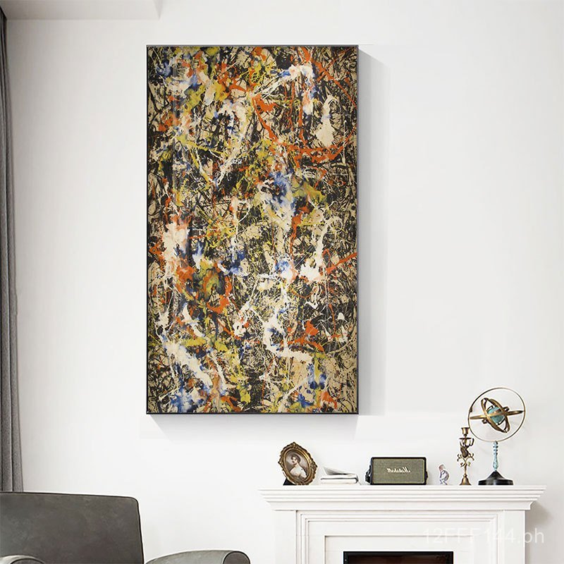 Jackson Pollock Abstract Art Decorative Painting Splash Ink Industrial ...