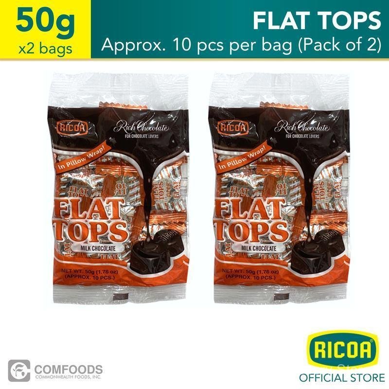 RICOA Flat Tops Milk Chocolate 50g (10s) | Shopee Philippines
