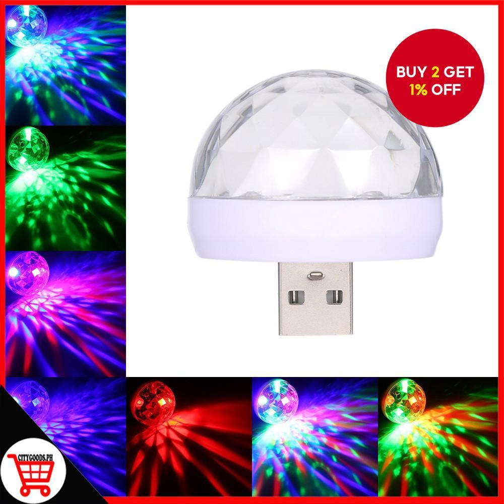 LED Small Magic Ball Disco Party USB Colorful Neon Lights 4W for Night ...
